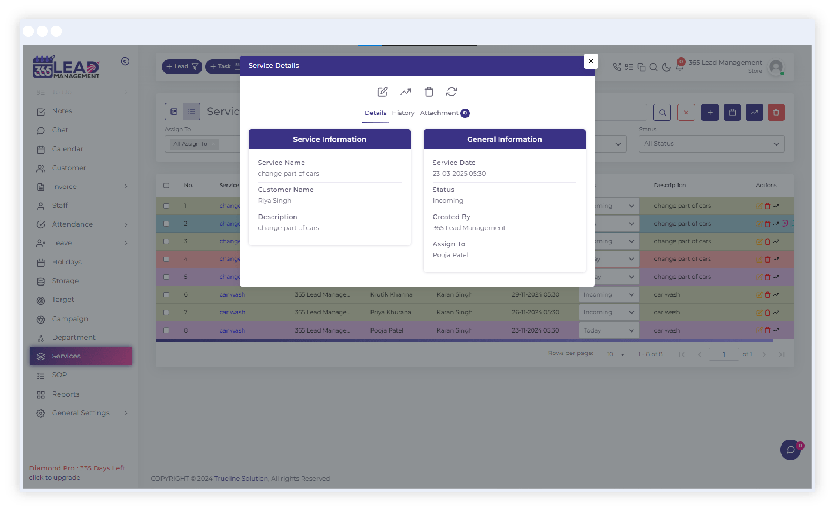 365 Service Management CRM