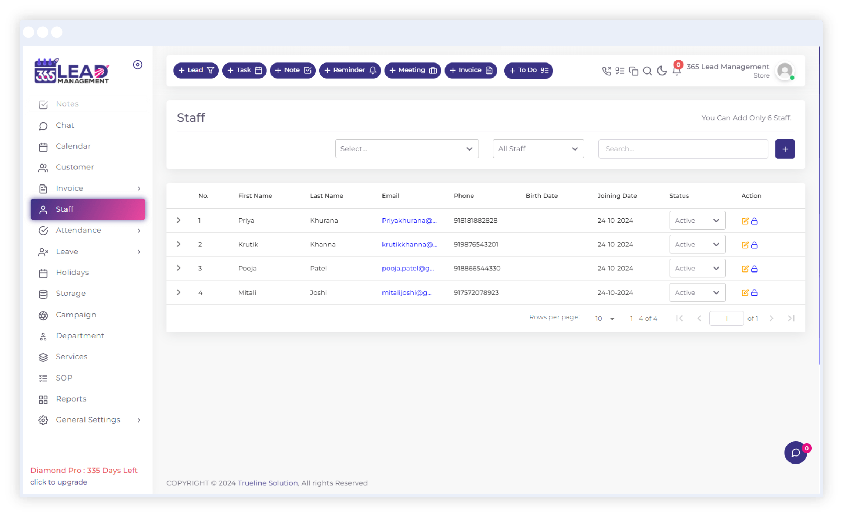 staff performance management system