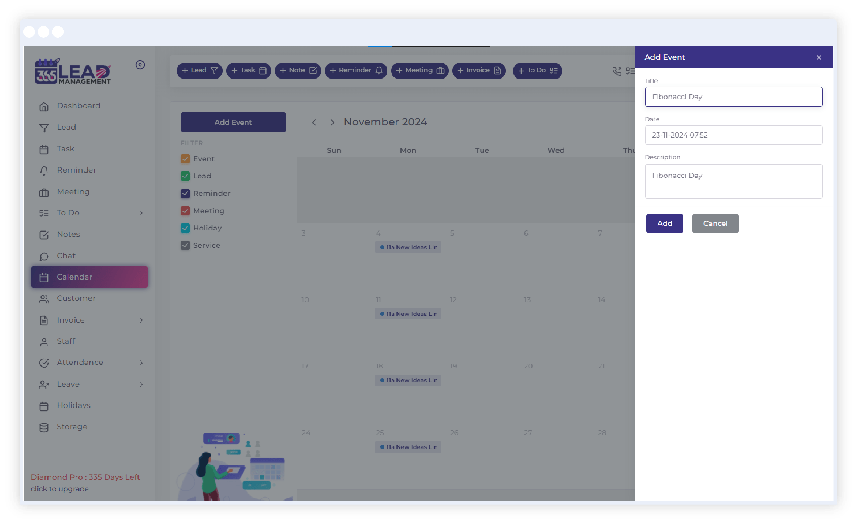 Calendar management system